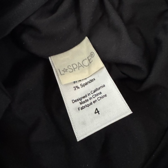 L*Space Phoebe One Piece in Black Ribbed One Shoulder Size 4 New - Picture 5 of 6